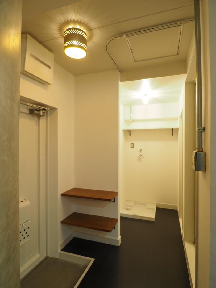 大阪市浪速区元町2丁目の賃貸物件/脱衣スペースはカーテンで目隠しできます。