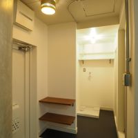 大阪市浪速区元町2丁目の賃貸物件/脱衣スペースはカーテンで目隠しできます。