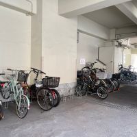 大阪市北区中崎西３丁目の賃貸物件/駐輪場。