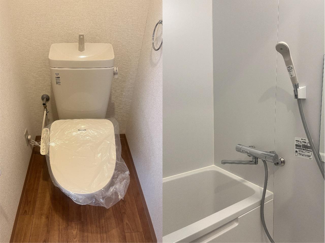 大阪市北区菅栄町の賃貸物件/トイレと浴室。