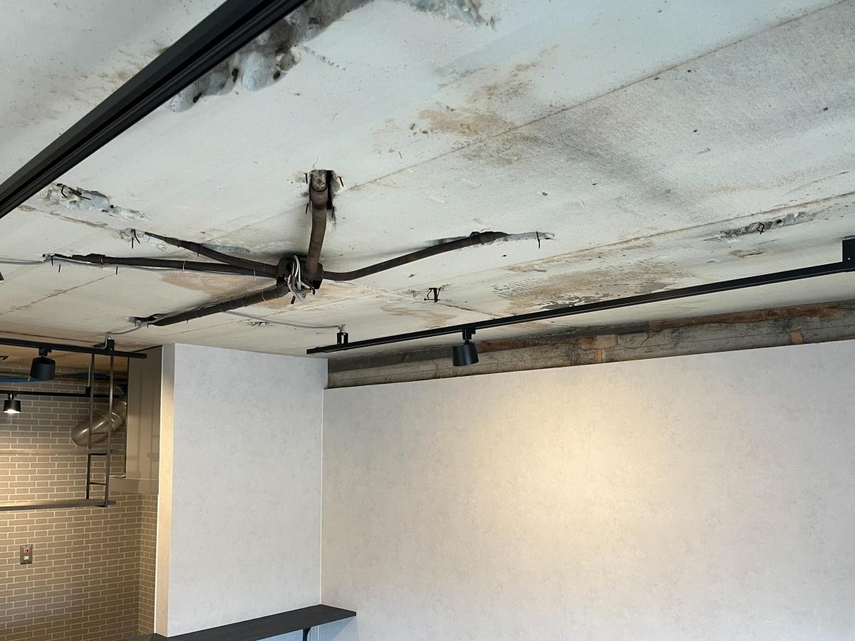 大阪府大阪市東淀川区下新庄６丁目の賃貸物件/天井は躯体現し。