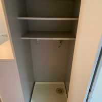 大阪市東住吉区山坂1丁目の賃貸物件/室内洗濯機置き場、ドアを閉めればサッと隠せます！（前回募集時の別住戸の写真です）