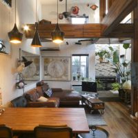 新宿区荒木町の売買物件/売主が住んでいた時のリビング