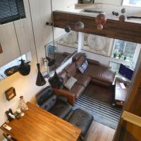 新宿区荒木町の売買物件/売主が住んでいた時のリビング