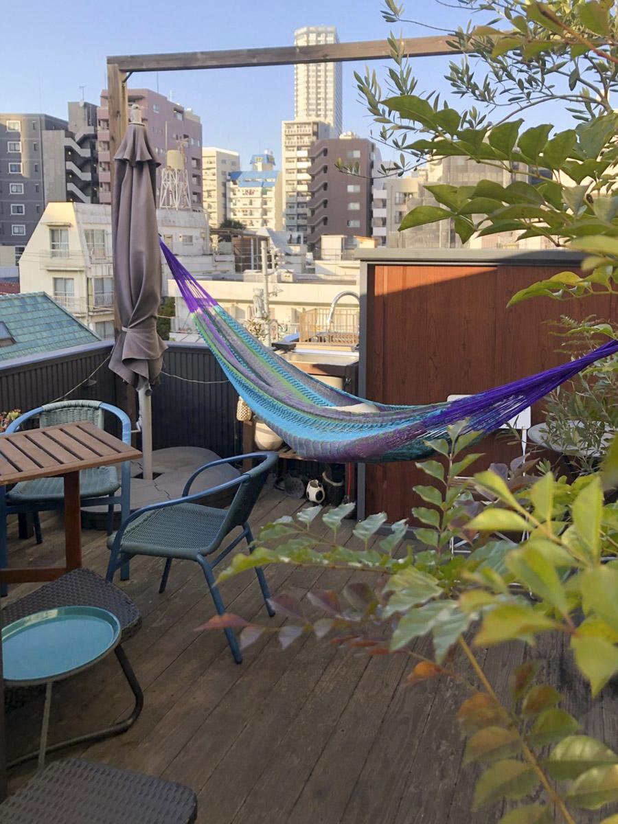 新宿区荒木町の売買物件/売主が住んでいた時の屋上