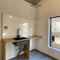 北区田端の賃貸物件/キッチンはコンロがついておらず、ガスが通ってないのでIHコンロをご用意いただくことになりそう