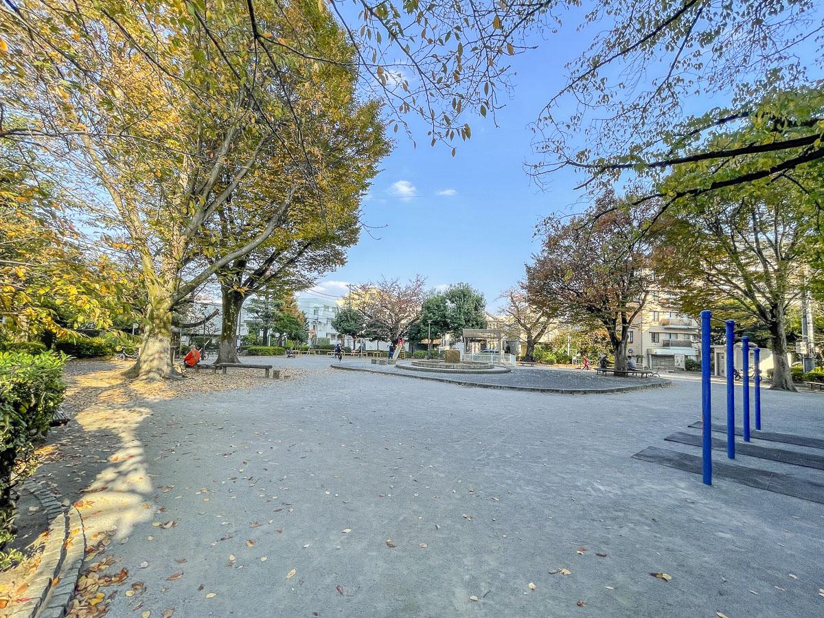公園は遊具もあり、広場もあり
