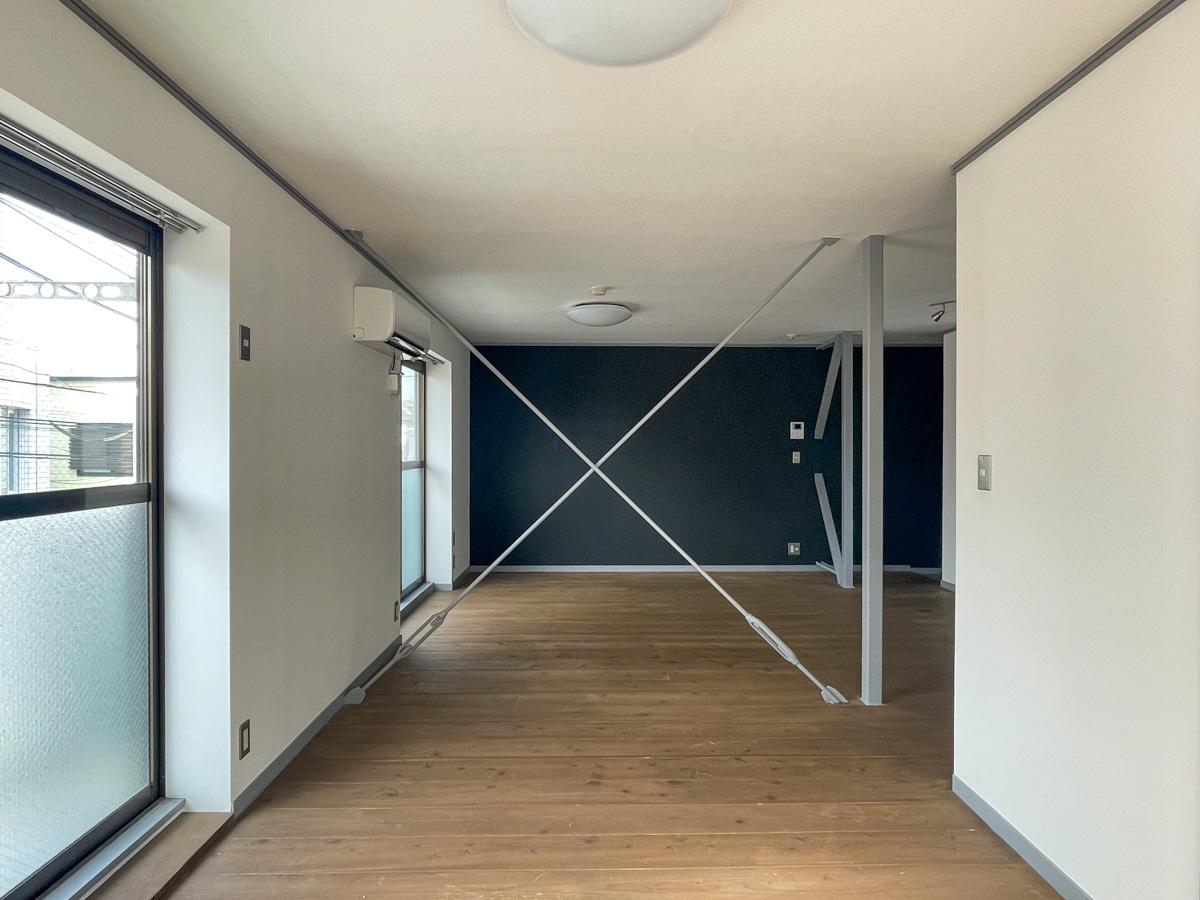 練馬区高松の賃貸物件/L字型の間取り。奥まった部分はベッドスペースに良さそう