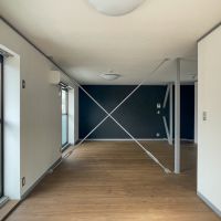 練馬区高松の賃貸物件/L字型の間取り。奥まった部分はベッドスペースに良さそう