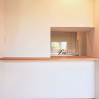 埼玉県越谷市蒲生茜町の賃貸物件/カウンター付きのキッチン（リビング側から撮影）