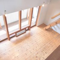 埼玉県越谷市蒲生茜町の賃貸物件/ロフトから、リビングを見下ろす