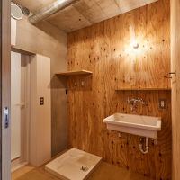 練馬区桜台の賃貸物件/洗面台と洗濯機置き場は基本同じ仕上げ（写真は1階3号室のもの）　&copy;Akira Nakamura