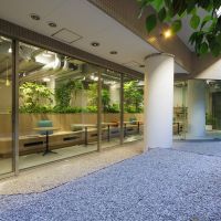 渋谷区幡ヶ谷の賃貸物件/ドライエリアからワークスペースを見て