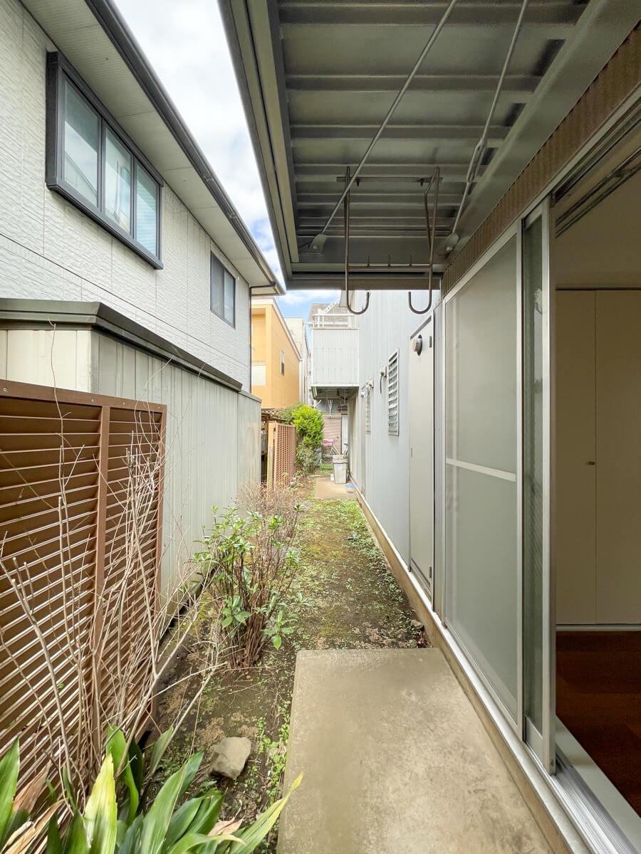 練馬区南田中の賃貸物件/1階テラス：洗濯物を干したりできます
