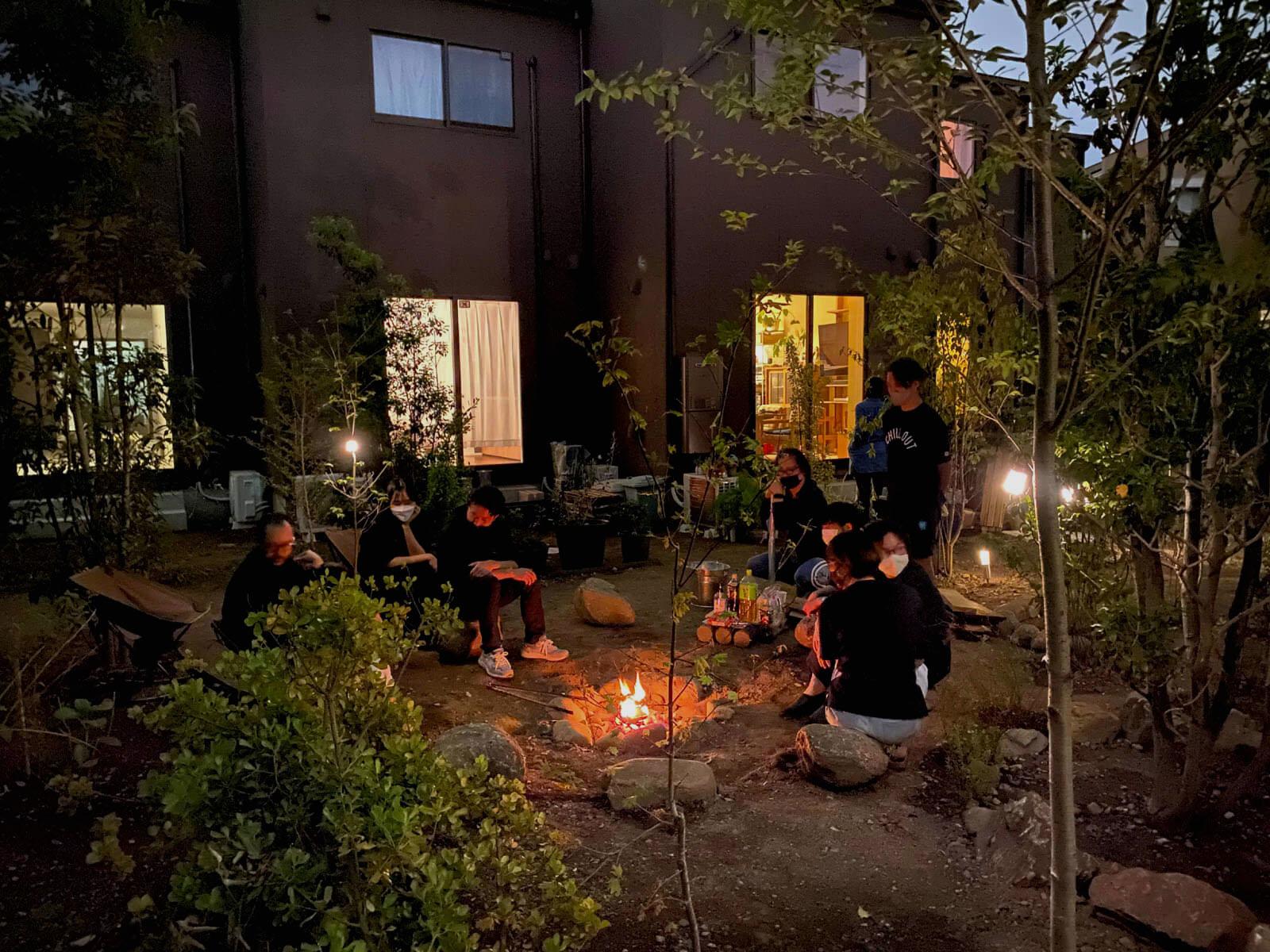 世田谷区宇奈根の賃貸物件/住人同士でときには焚火を囲む夕べが始まることも