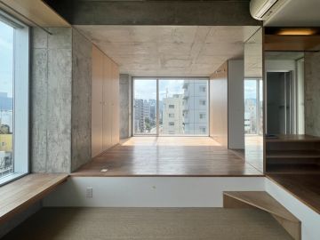 江東区門前仲町の賃貸物件/淡い色味の異素材ワンルーム