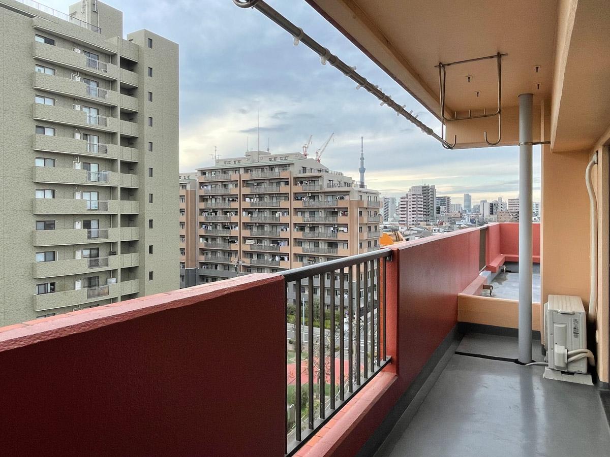 江戸川区平井の賃貸物件/南側のベランダ