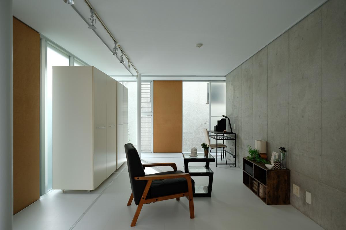 大田区北千束の賃貸物件/可動式の間仕切りや収納で使い方の幅を広げ、細部までデザインされた空間