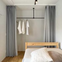 台東区浅草の賃貸物件/カーテンでゆるく区切るオープンクローゼット