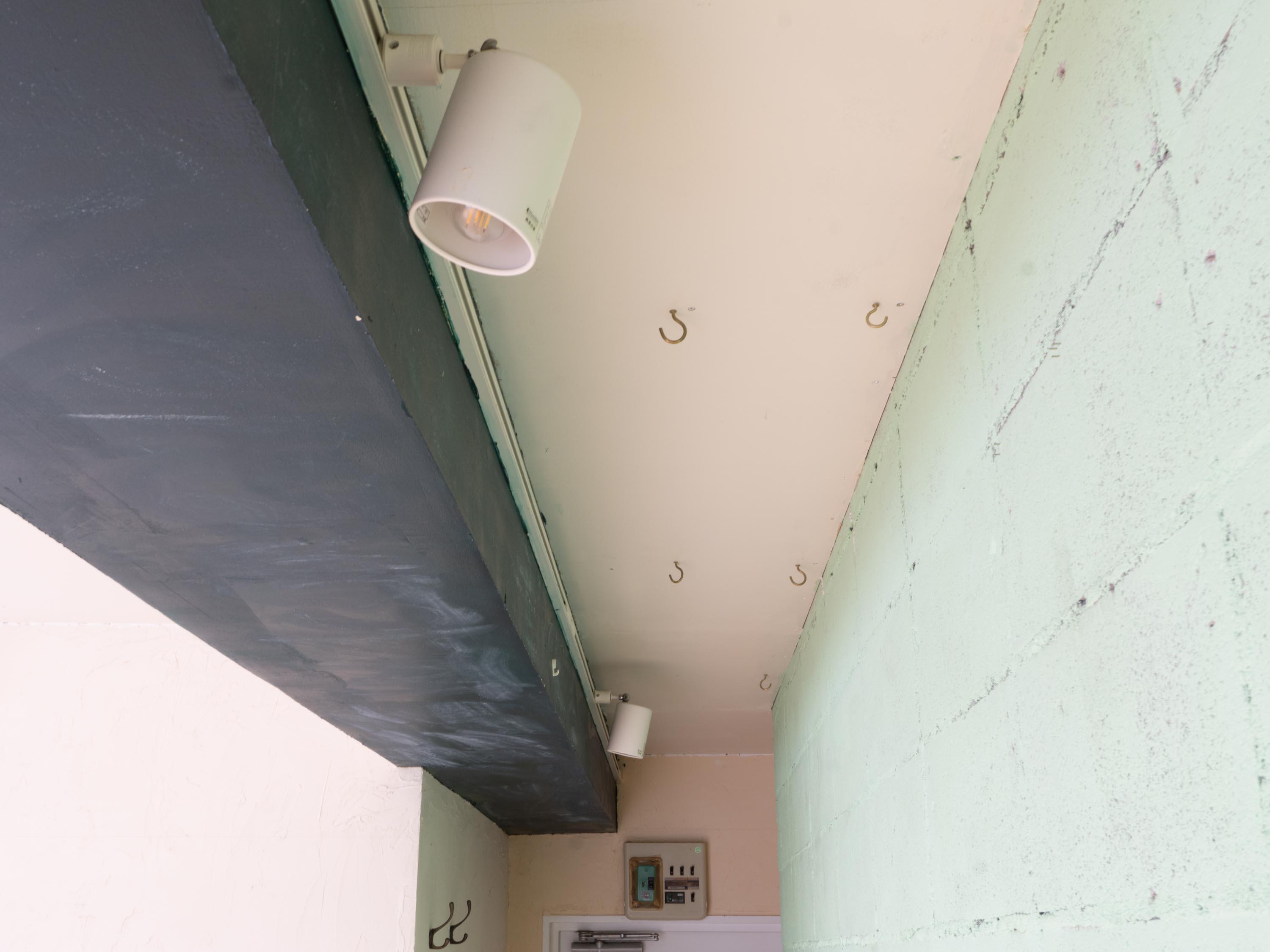 杉並区善福寺の賃貸物件/天井に引っかけフックが複数取り付けられている