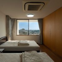 横浜市鶴見区北寺尾の賃貸物件/3階寝室）もちろんこちらも爽快な眺望（写真のベッドは撤去済）