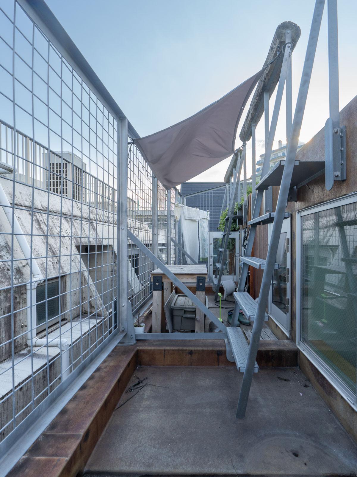 大田区東六郷の賃貸物件/屋上：バルコニーのはしごを登った先に屋上菜園