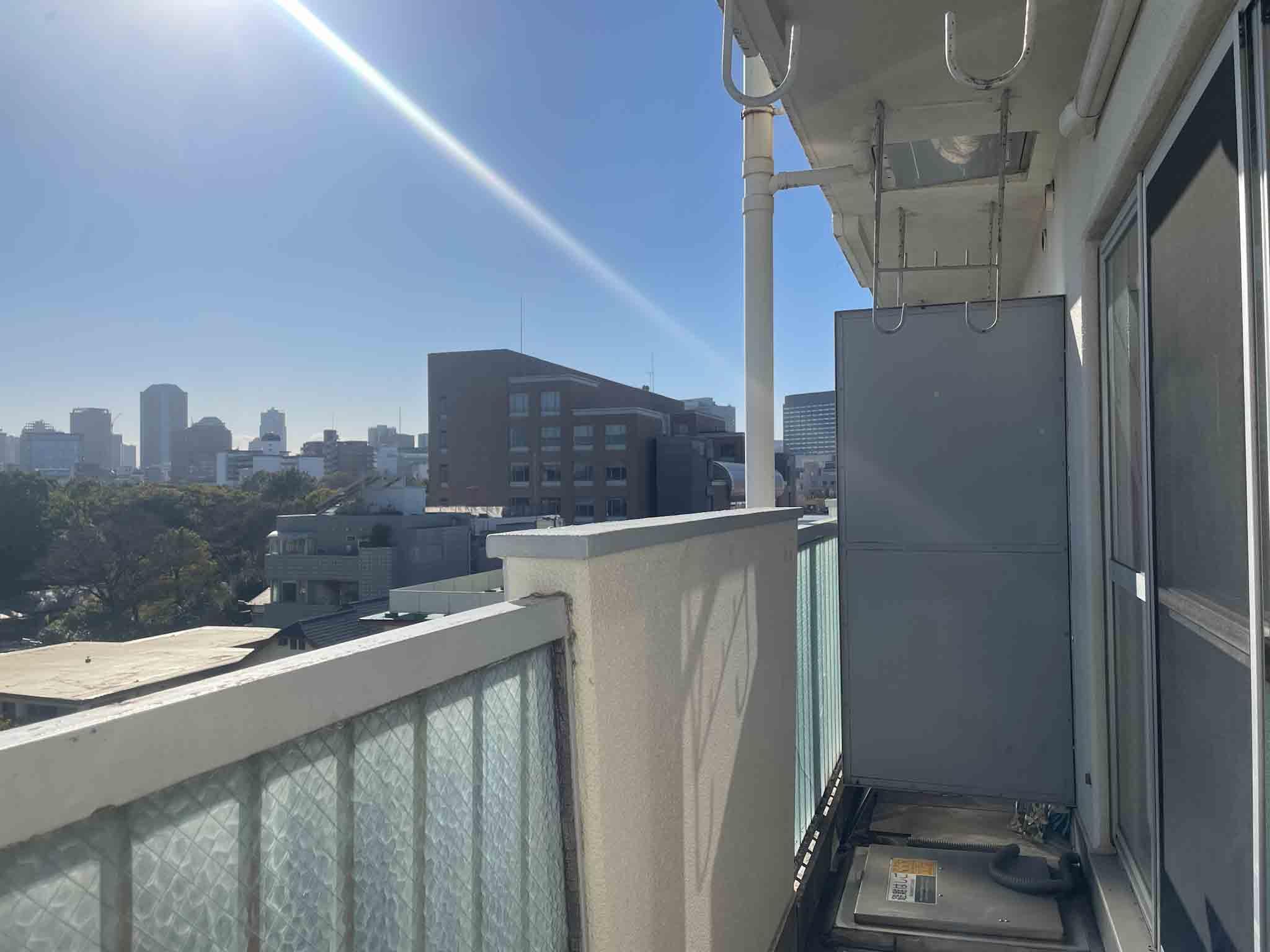 江東区清澄の賃貸物件/ベランダのサイズは普通です