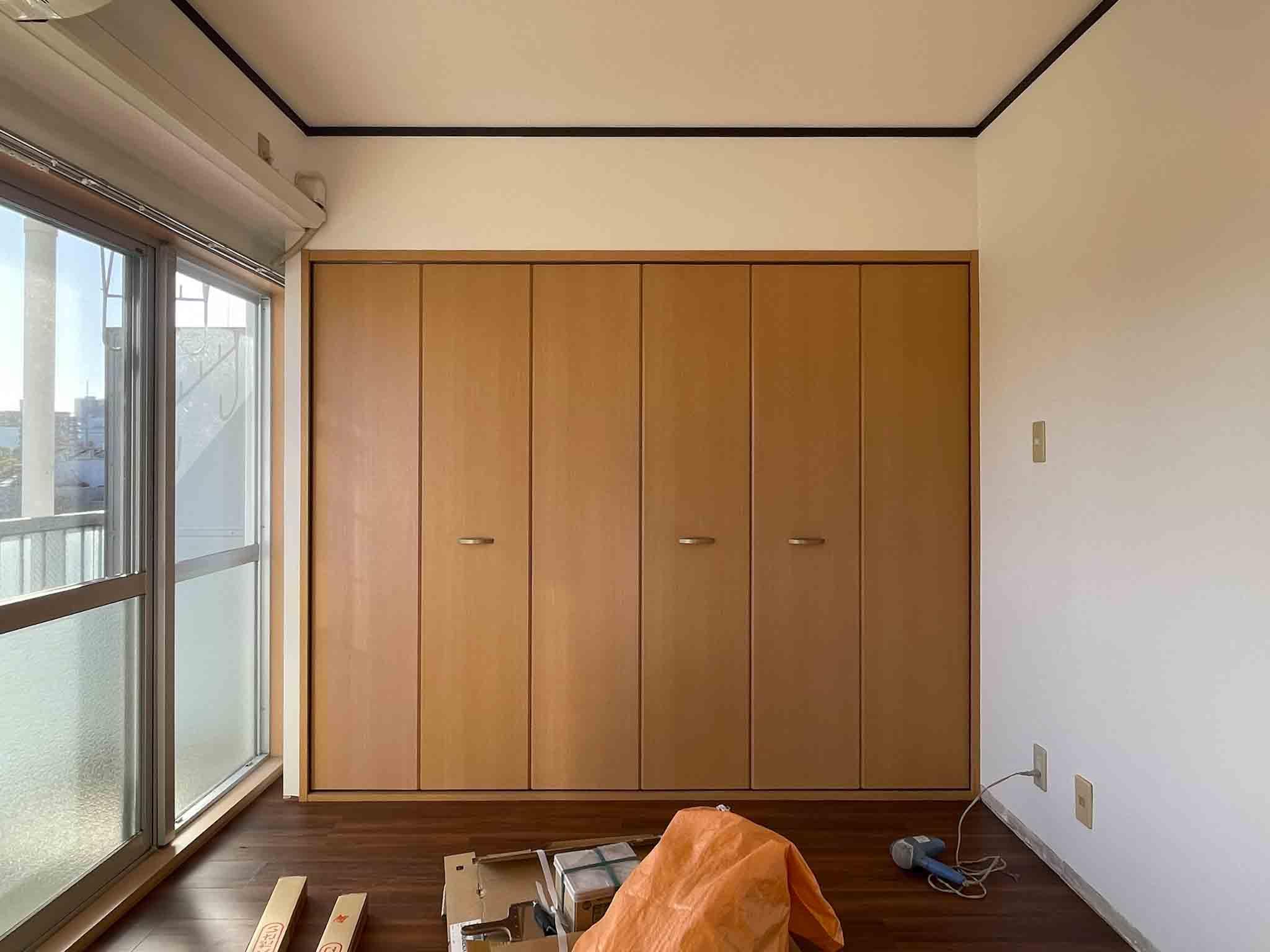 江東区清澄の賃貸物件/リビング西側は1面クローゼットです