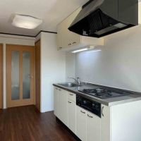 江東区清澄の賃貸物件/キッチン周り。キッチン家電はキッチン背面にまとめたいところ