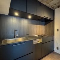 渋谷区神宮前の賃貸物件/キッチンは2口ガスコンロ。ミーレの大型の食洗機付き