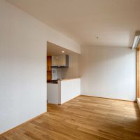 世田谷区北沢の賃貸物件/D区画：キッチン前にダイニングテーブル、反対側をソファースペースとするとちょうど良さそう