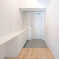 文京区小石川の賃貸物件/玄関の壁にはアートを飾れる本格的なワイヤーレールが設置されています。大容量の靴箱も嬉しい