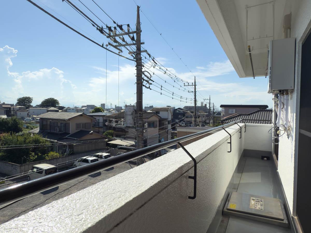 新座市新堀の賃貸物件/ベランダからのビューはこの開放感