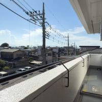新座市新堀の賃貸物件/ベランダからのビューはこの開放感