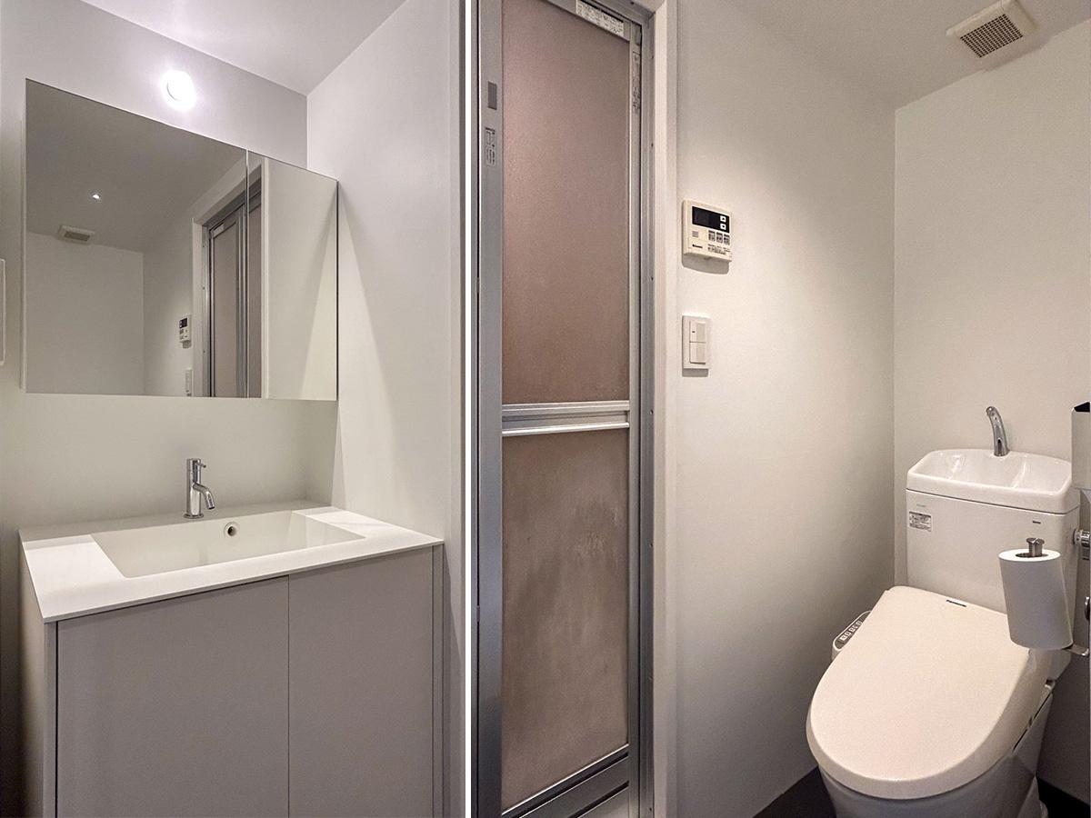 目黒区洗足の賃貸物件/洗面室とトイレが同室