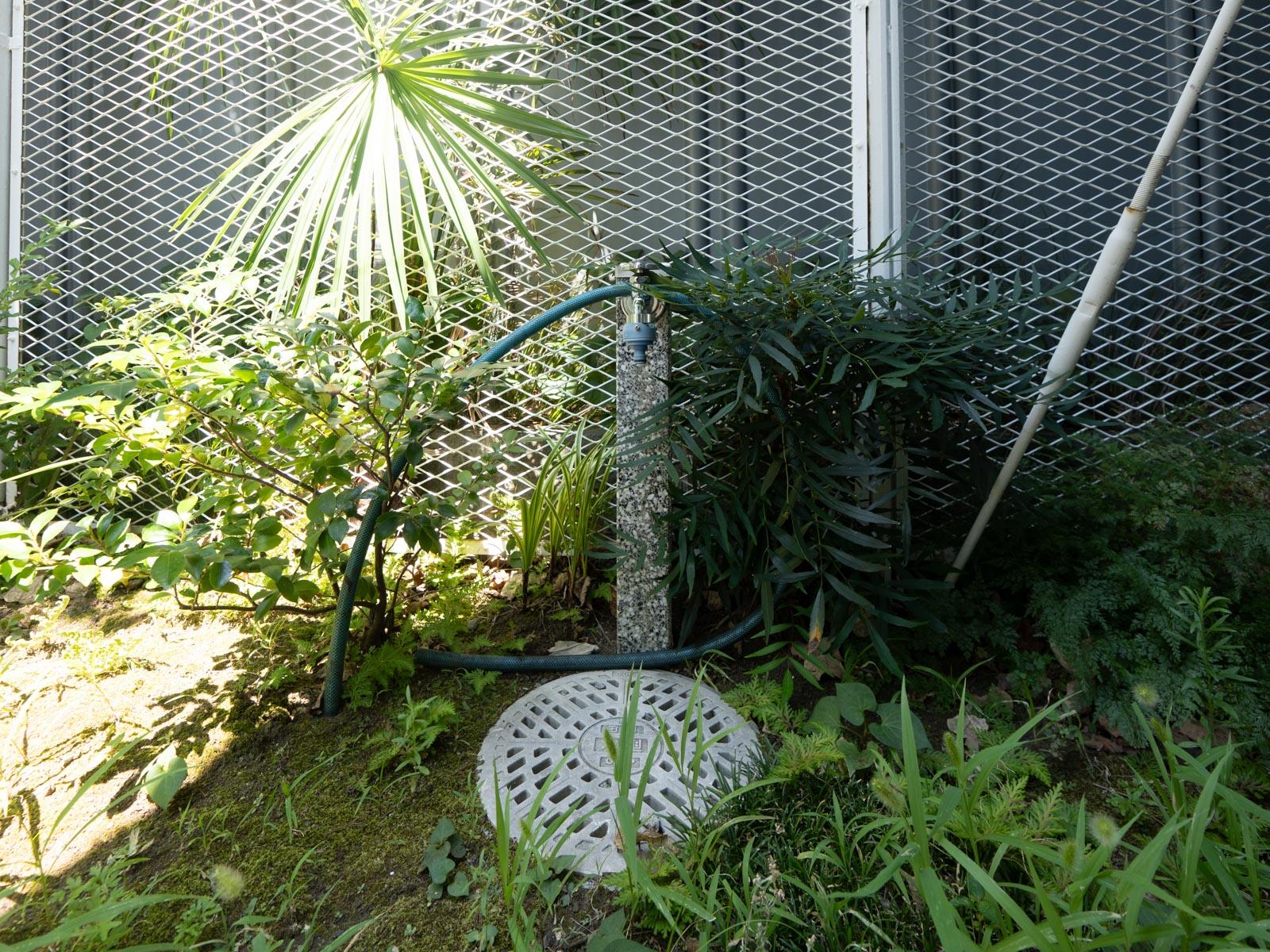 中野区上高田の賃貸物件/水栓付きなので、無理のない範囲で庭仕事を楽しんでもらえれば