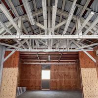 墨田区立川の賃貸物件/木造部分の小屋組みもなかなかアジがあります