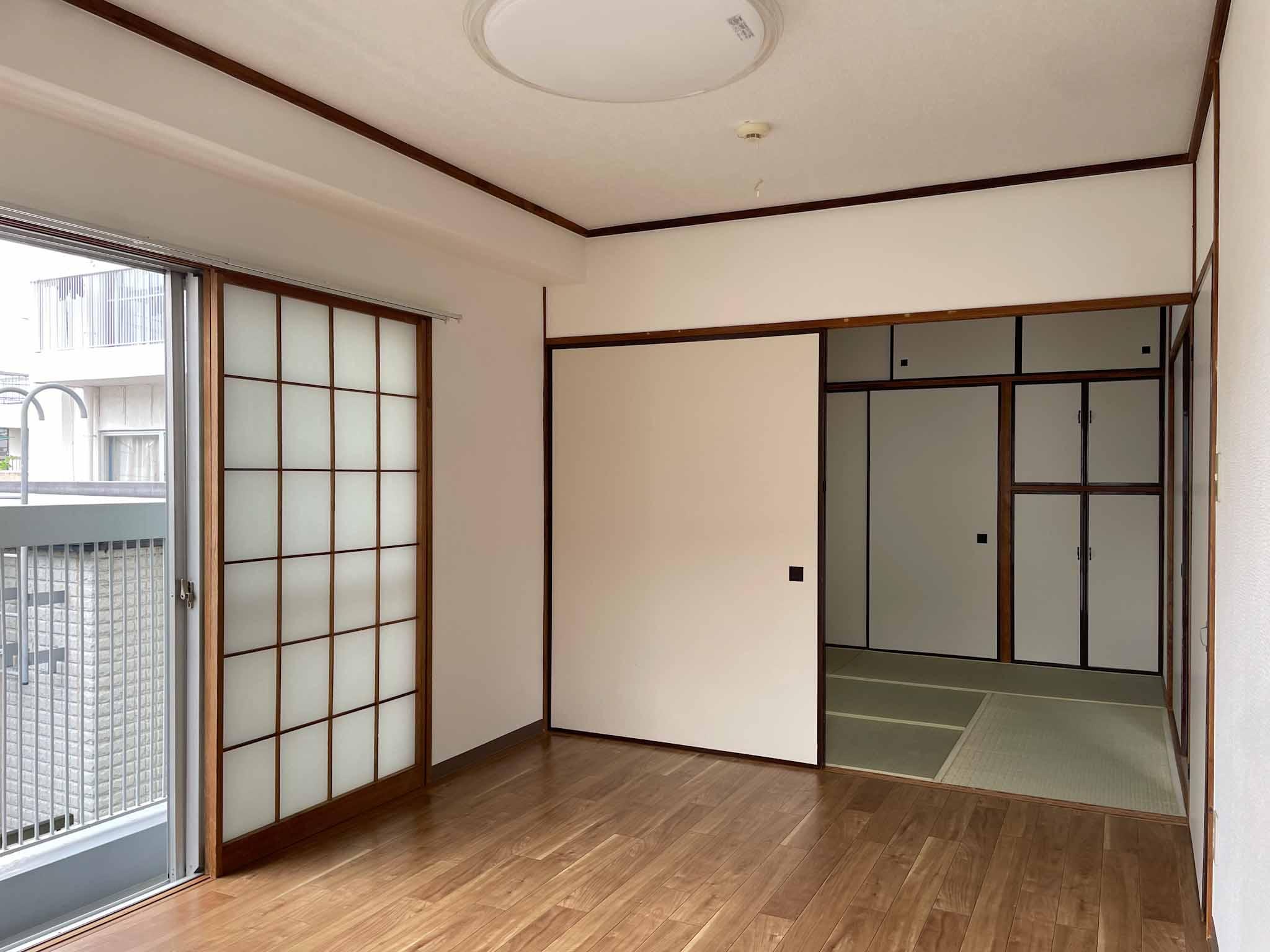 杉並区西荻北の賃貸物件/和室との間の襖は取ってもいいかもしれません