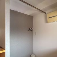 渋谷区西原の賃貸物件/キッチンの後ろに、洗濯機と冷蔵庫を置くスペースがあります