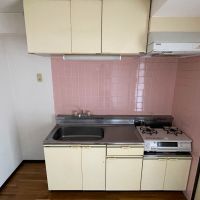 豊島区千早の賃貸物件/キッチンにはグリル付きの2口ガステーブルが設置済み