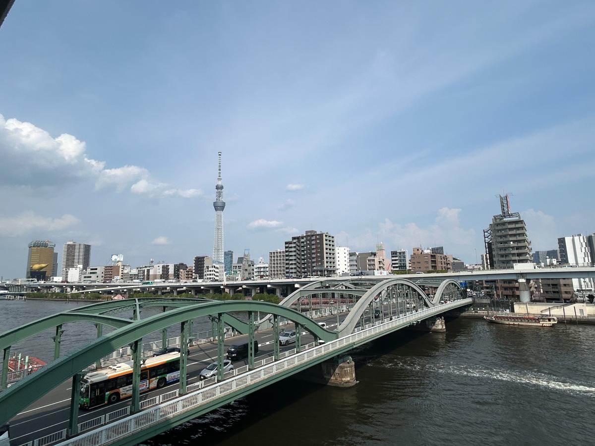 台東区蔵前の賃貸物件/スカイツリーと厩橋も見えます。