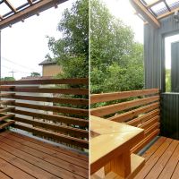 埼玉県志木市柏町の賃貸物件/中2階：木の香りが漂うウッドデッキのバルコニー