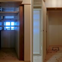 埼玉県志木市柏町の賃貸物件/左：階段下は風通しよく　右：収納