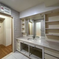 川崎市宮前区小台の売買物件/思い切り手を入れたい洗面所、2つ並びの洗面台も叶えられそうな広さ