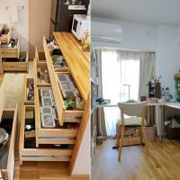 埼玉県所沢市小手指の売買物件/写真左：キッチンの収納力！　写真右：奥様のアトリエスペース