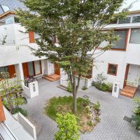 杉並区高井戸東の賃貸物件/2階：ケヤキを中心に植栽で彩られた中庭