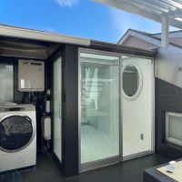 渋谷区大山町の賃貸物件/屋上テラスに洗濯機（残置物）