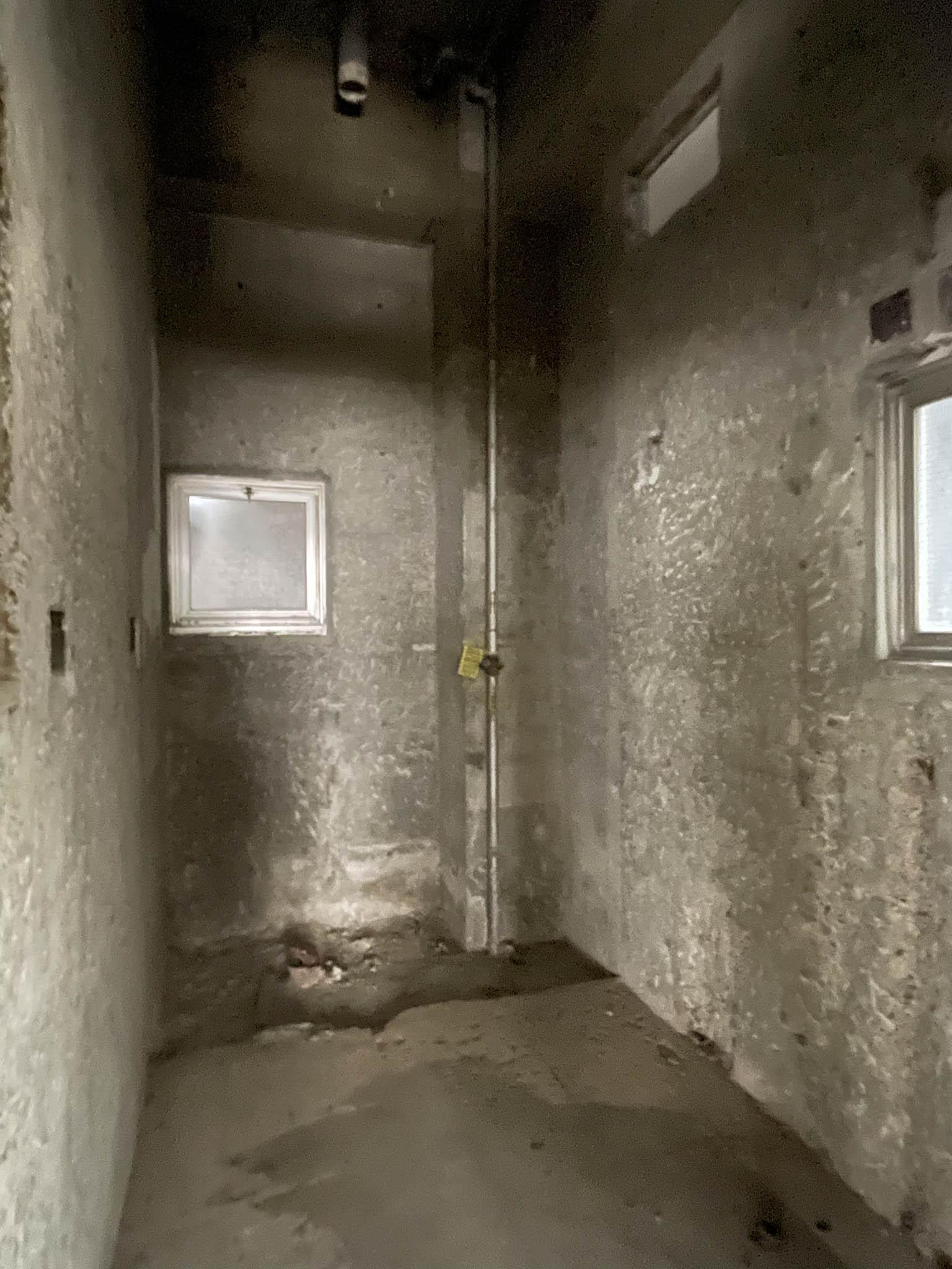 中央区東日本橋の賃貸物件/1階：配管スペース、水まわりを用意する場合はこちらに（図面の水色の部分）