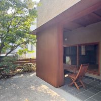 多摩市永山の売買物件/テラスから土間　土間を通じて和室やリビングにも繋がります