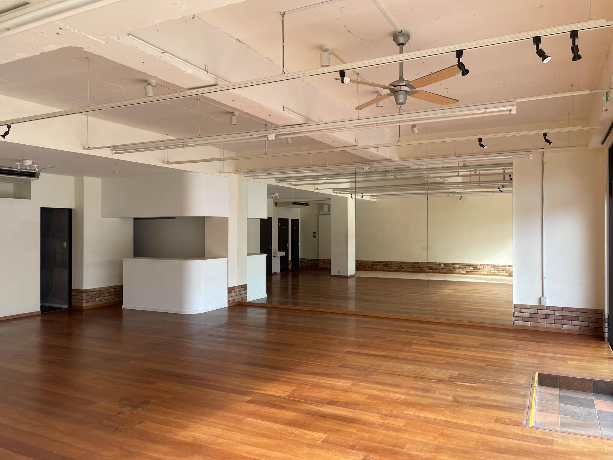 大田区田園調布の賃貸物件/南側の壁には一面に鏡が貼ってあります